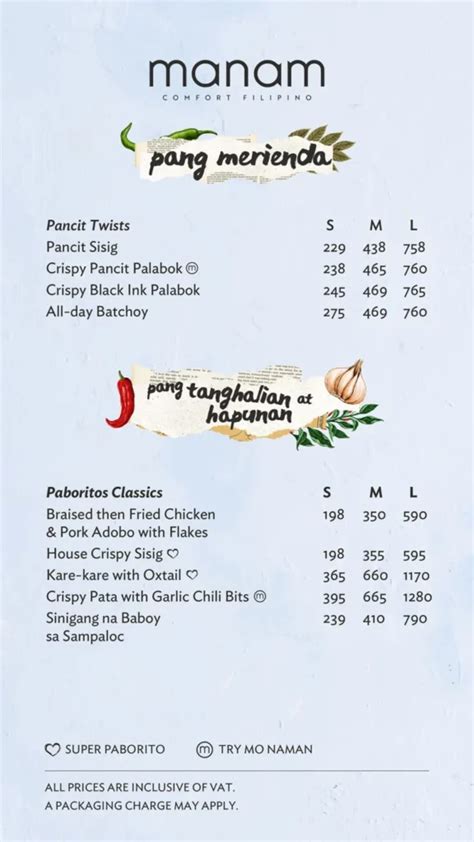 manam's pancit pancitan menu|Checking your browser .